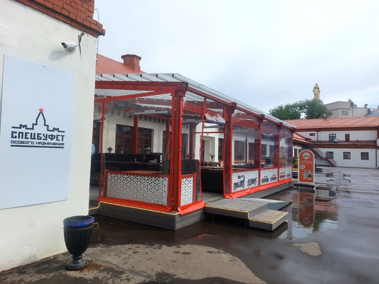 ПВХ шторы для летней террасы кафе в Богучаре